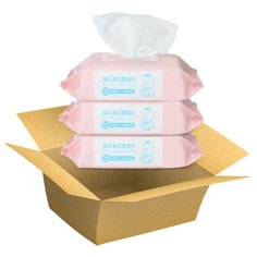 Влажные салфетки Palmbaby с экстрактом мяты, пластиковая крышка, 80 шт., 3 уп.