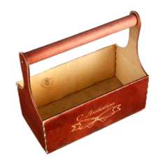 Кашпо Дарим красиво С Любовью, 24x12x22 см красное дерево