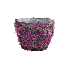 Кашпо Доляна Лаванда круг, 18,5х18,5х14 см коричневый