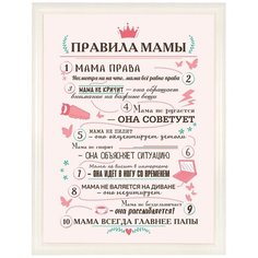 Постер в раме "Правила мамы" Мастер Рио
