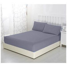 Простыня на резинке Графит, 140х200х20, трикотаж, 100% хлопок Текс Дизайн