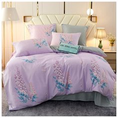 Постельное белье СИТРЕЙД LR-347, семейное, Сатин, простыня на резинке 160х200х25 см, наволочки 50х70 и 70x70 см