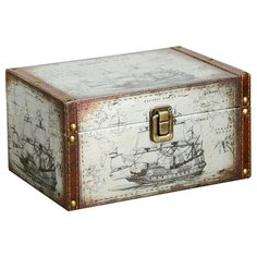 Yiwu Zhousima Crafts Шкатулка Корабль в Тихом океане 4060617 серебристый