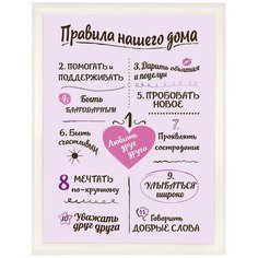 Постер в раме "Правила нашего дома" Мастер Рио