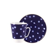 Чашка с блюдцем кофейная. Императорский фарфоровый завод. Форма Майская. Рисунок Pulse. 165 мл.