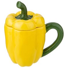 Кружка Peperoni с крышкой 500 мл Lefard, желтый(782-242)
