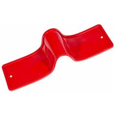 Рамка номерного знака силиконовая без адаптера, красная Dollex