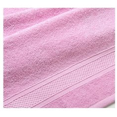 Полотенце махровое с бордюром Светло-розовый (100x180) Текс Дизайн