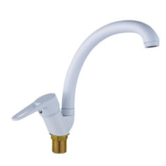 Potato Смеситель для кухни (мойки) высокий с поворотным изливом, белый