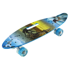 Скейт детский Navigator пластик, светящиеся колеса PU 60х45мм, ручка для переноски, 60х17х12см Т17038