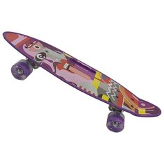 Скейт детский Navigator пластик, светящиеся колеса, 61х17х9,5см, ручка для переноски,Picasso