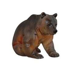 Скульптура. ИФЗ Медведь бурый. 13,8 см. Императорский фарфоровый завод