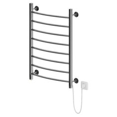 Nika Полотенцесушитель электрический из нержавеющей стали ЛД 80/50 см лесенка с кабелем, Россия