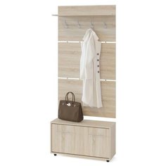 Вешалка с тумбой для обуви ВШ-3.3, цвет дуб сонома