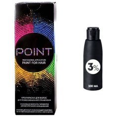 Point краска для волос + окислитель 3%, 12.1 ультра светлый блондин пепельный