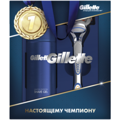 Набор Gillette подарочный гель для бритья Fusion Ultra Sensitive 75 мл, бритвенный станок Fusion