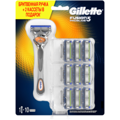 Бритвенный станок Gillette Fusion ProGlide, 8+2 шт