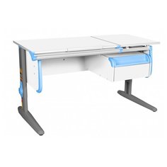 Парта ДЭМИ СУТ-25-03 с тумбой в 1 ящик 120x55 см белый/ниагара/серый