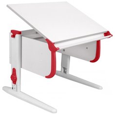 Стол детский ДЭМИ СУТ-24 75x55 см белый/красный/белый