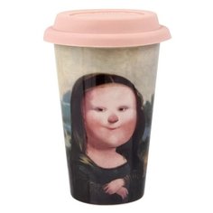 Gapchinska кружка Famous Мона Лиза 0.4 серый/розовый