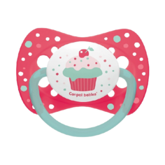 Пустышка силиконовая классическая Canpol Babies Cupcake 6-18 м, розовый