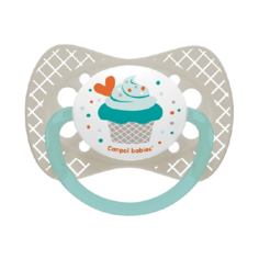 Пустышка силиконовая классическая Canpol Babies Cupcake 6-18 м, серый