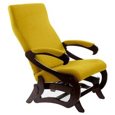 Кресло-качалка Мебелик Сиена размер: 64х81 см, обивка: ткань, цвет: орех/желтый