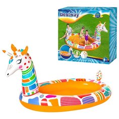 Бассейн Bestway, Жираф, с брызгалкой, 266*157*127 см