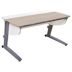 Стол детский Астек-Элара Прайм 120x70 см береза/белый/серый