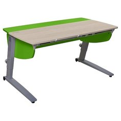 Стол детский Астек-Элара Прайм 120x70 см береза/зеленый