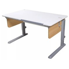 Стол детский Астек-Элара Лидер Левша без ящика 120x72 см белый/бук/серый