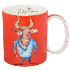 Кружка FANCY BULLS "СТИЛЯГИ" 270 мл. в подарочной коробке (красный)