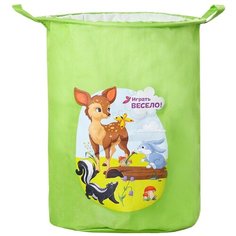 Корзина Школа талантов Играть весело! Лесные жители 35х45см (5177804) зеленый