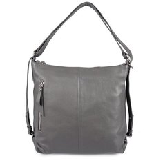 Сумка хобо/ рюкзак AFINA 383 ,натуральная кожа, графит