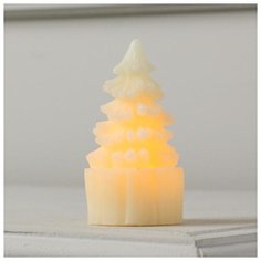 Набор световых фигур Luazon Lighting воск, "Елки" 10 см, 12 штук, белый