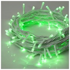 Гирлянда Luazon Lighting Нить, 10 м, LED-100-220V, 8 режимов, нить белая, свечение зеленое (3556801)