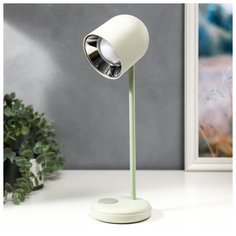 Лампа настольная Risalux LED, 4 Вт, 3 режима, АКБ, USB, белый, 10,5*10,5*34,5 см