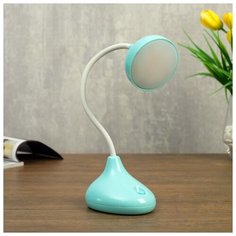 Лампа настольная Risalux 4 Вт, USB, АКБ, синий, 10*8*32 см