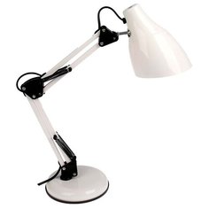 Лампа настольная Risalux Е27, 60 Вт, "Валли", белая, шарнирная, 43*21*14,5 см