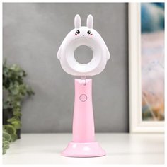 Лампа настольная Risalux c АКБ, 16*LED, 4 Вт, 3000-6000 К, USB, розовый, 7,8*9,5*24 см