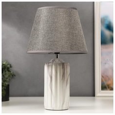 Лампа настольная Risalux Е14, 40 Вт, серый, 22,5*22,5*37 см