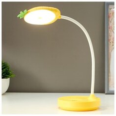 Лампа настольная Risalux сенсорная, LED, 3 Вт, 3 режима, USB, AKB, желтый, 12*12*42 см