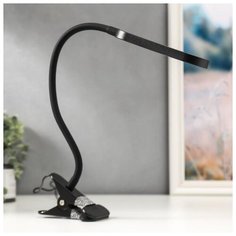Лампа настольная Risalux LED, 7 Вт, USB, черный, 11*7,5*43 см