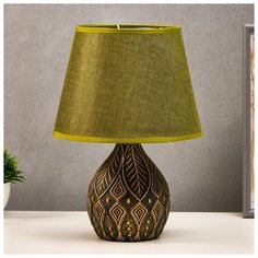 Лампа настольная Risalux E14, 40 Вт, черно-золотой, 23*23*32 см