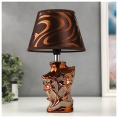 Лампа настольная Risalux Е14, 40 Вт, коричнево-золотой, 17*17*29 см