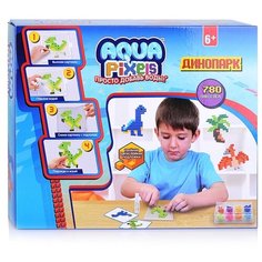 Набор для творчества 1Toy Aqua Pixels, 780 квадратных деталей "Динопарк" (Т13066)