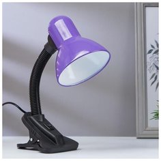 Лампа настольная Уютель на прищепке, светодиодная, 8 Вт, LED, 750 Лм, шнур 1,5 м, фиолетовая