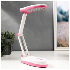Лампа настольная Risalux 25*LED, 3 Вт, 2 режима, USB, АКБ, бело-синяя, 17*7,5*6,5 см
