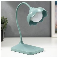 Лампа настольная Risalux LED, 3 Вт, АКБ, диммер, зеленая, 11*14,4*40 см