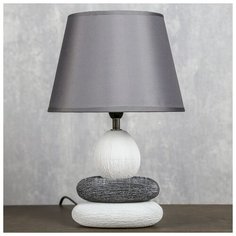 Лампа настольная Risalux керамика, E14, 40 Вт, 220 В, "Сад камней: чистота", 34,5*22,5*22,5 см